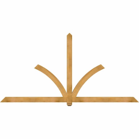 Ekena Millwork Redmond Rough Sawn Timber Gable Bracket, Western Red Cedar, 108"W x 54"H x 4"D x 4"F, 12/12 Pitch GBW108X54X0404RED00RWR